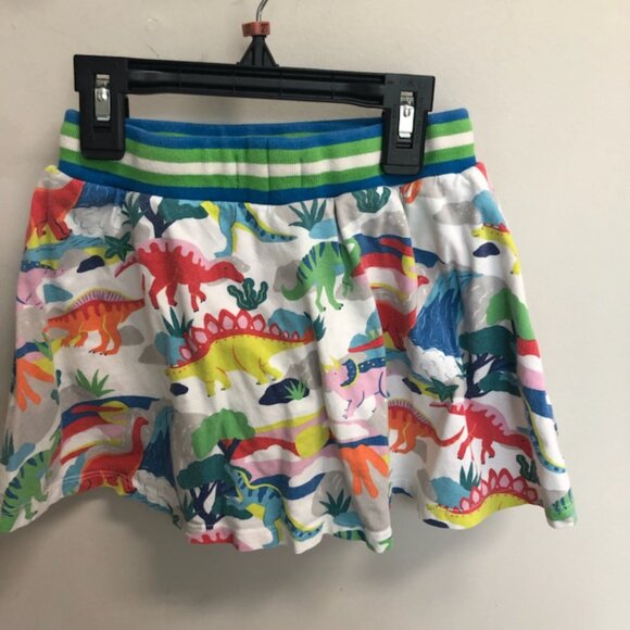 Mini Boden Printed Jersey Skort in IVORY DINOSAUR SUNSET (5-6) - Picture 3 of 6